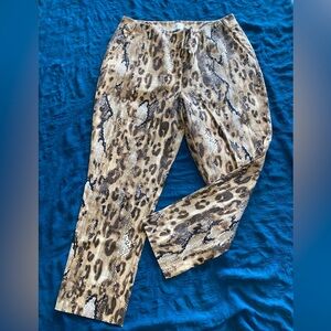 Chic Animal Print Trousers
